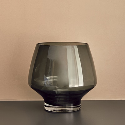 Windlicht oder Vase SPADE dark grey mit 30cm
